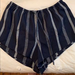 navy striped dress shorts
